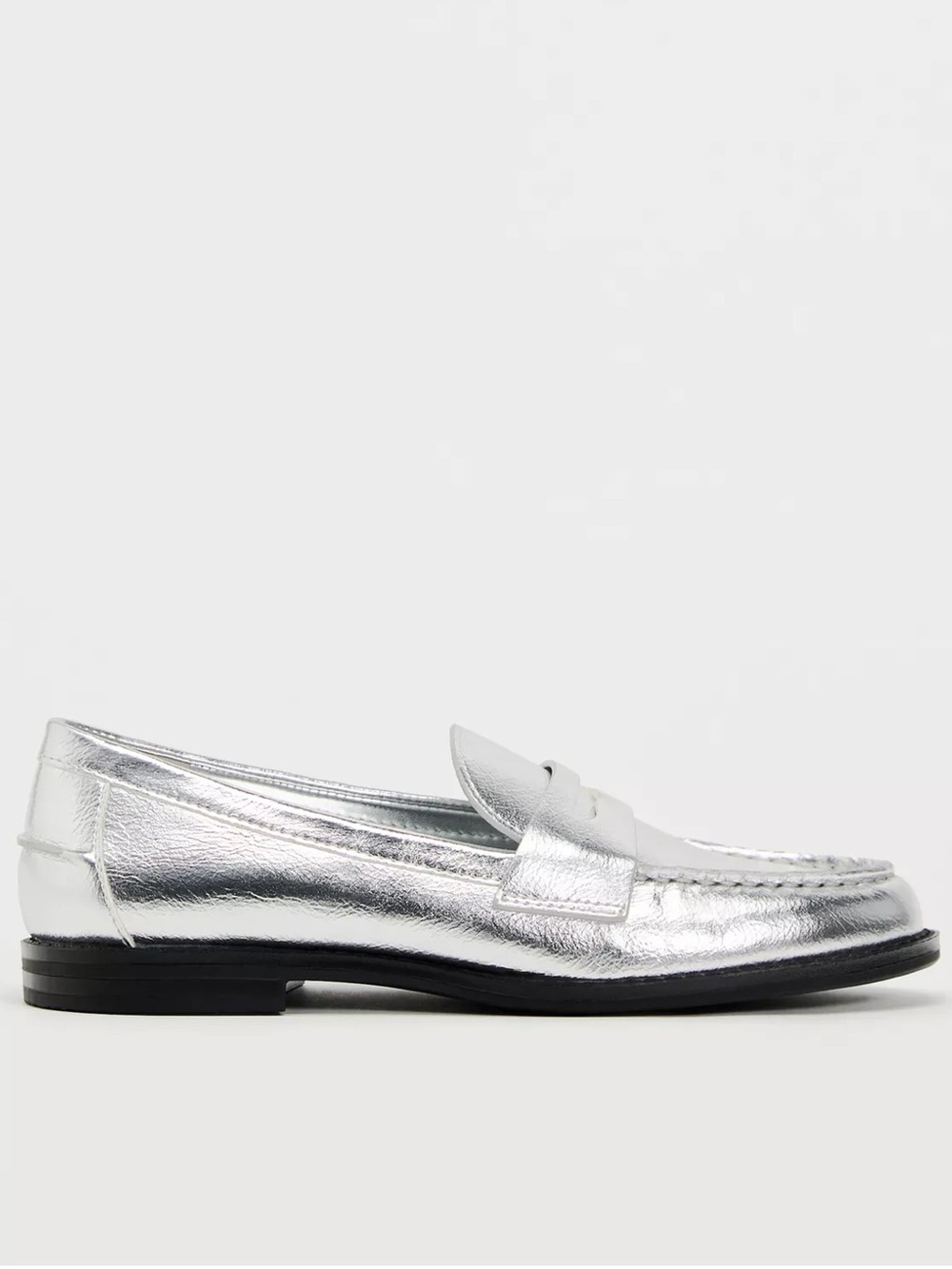 Zara metallic Loafers for Women